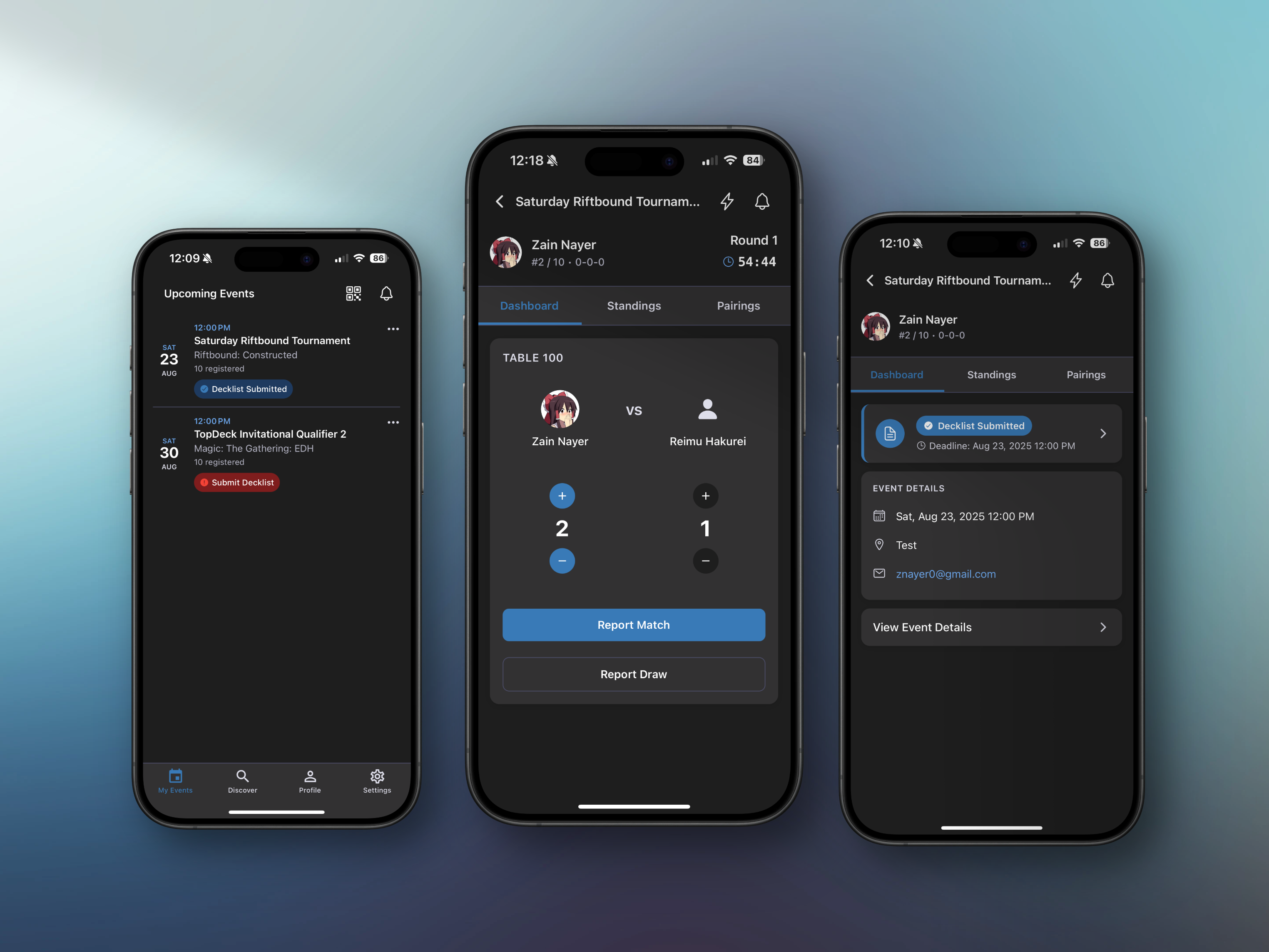 TopDeck.gg mobile app for players and judges